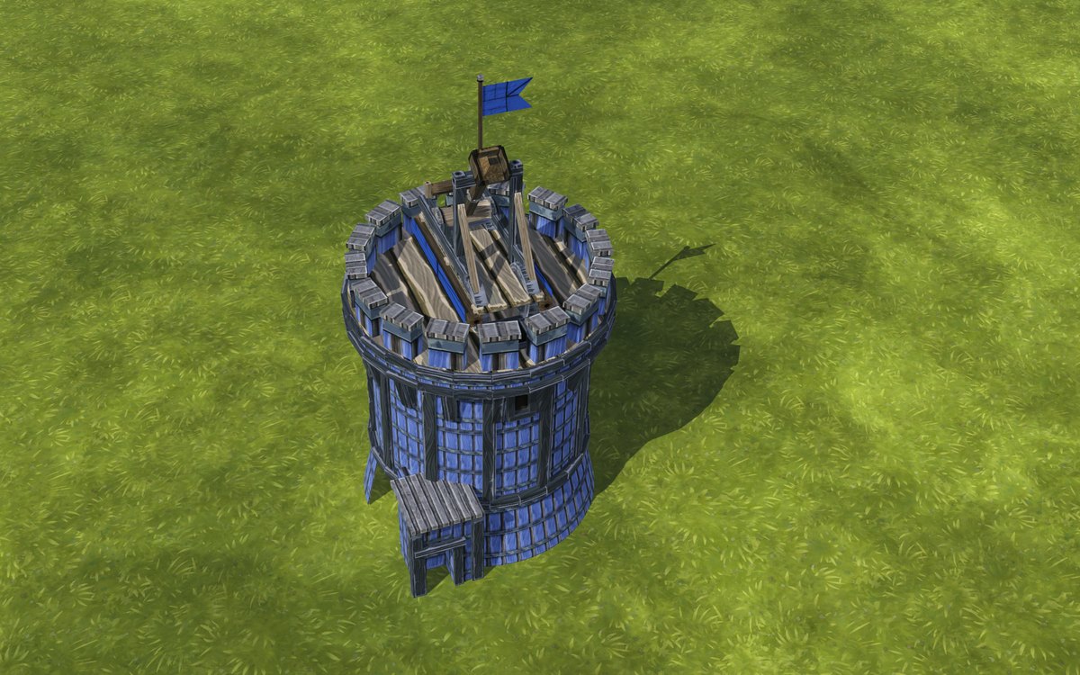 Iron Teeth Round Tower with a Catapult